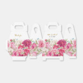 Elegant Pink Peony Florals Wedding Bedankdoosjes (Uitgevouwen)