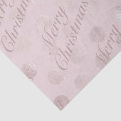 Elegant Pink Polka Dot Merry Kerstmis Tissuepapier (Detail)