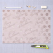 Elegant Pink Polka Dot Merry Kerstmis Tissuepapier (Craft)