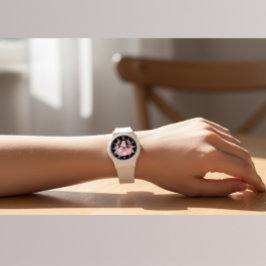 Elegant Pink Princess Doll Cherry Blossom Women's Horloge