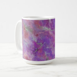 Elegant Pink, Purple and Silver Marble Pattern  Koffiemok