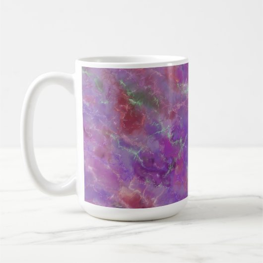 Elegant Pink, Purple and Silver Marble Pattern  Koffiemok (Links)