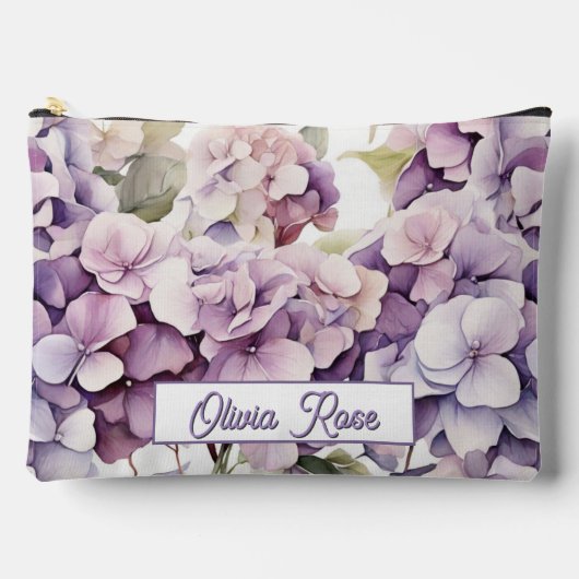 Elegant pink purple watercolor hydrangeas  etui (Voorkant)