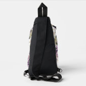 Elegant pink purple watercolor hydrangeas  sling bag (Achterkant)