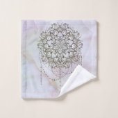 Elegant Pink Quartz Mandala Marble Bad Handdoek (Wasdoekje)