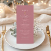 Elegant Pink Religious Cross First Communion Menu