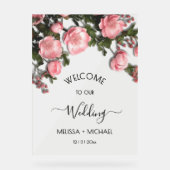 Elegant Pink Romantic 3D Roses Wedding (Recto)