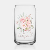 Elegant Pink Rose Peony Floral Bridesmaid (Recto)