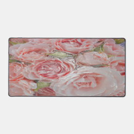 Elegant Pink Roses - Desk Mat
