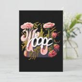 Elegant Pink Roses Hope Typography Kaart (Staand voorkant)