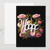 Elegant Pink Roses Hope Typography Kaart (Voorkant / Achterkant)