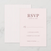 Elegant Pink RSVP Card (Devant / Derrière)