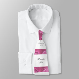 Elegant Pink Satin Ribbon, vader van de Bride Stropdas