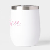 Élégant Pink Script moderne Nom personnalisé (Arrière)