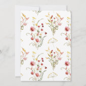 Elegant Pink Spring Floral Gradual Party Kaart (Achterkant)