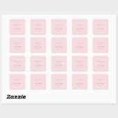Elegant Pink Stripes Vierkante Sticker (Vel)