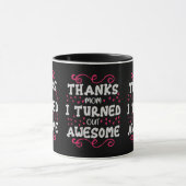 Elegant Pink Swirl Pattern Typography Two Tone Mug (Centre)