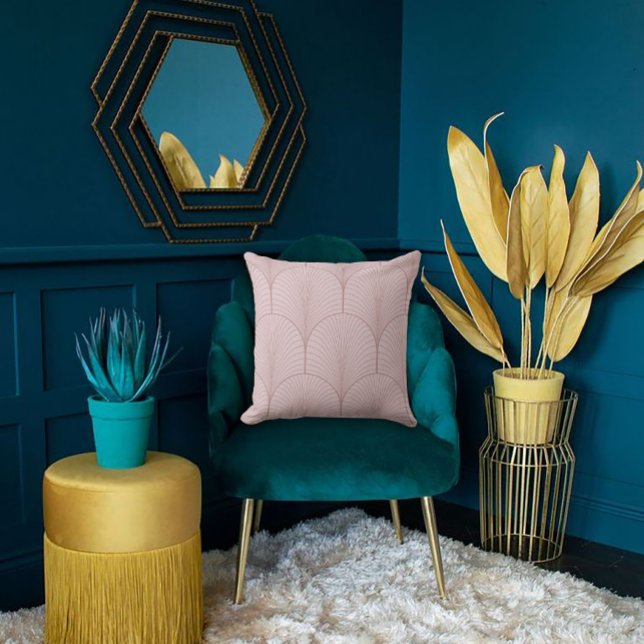 Elegant Pink Tiled Fan Design Kussen (Creator heeft geüpload)