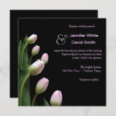 ELegant Pink Tulip Wedding Uitnodiging (Voorkant / Achterkant)