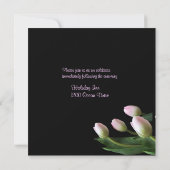 ELegant Pink Tulip Wedding Uitnodiging (Achterkant)
