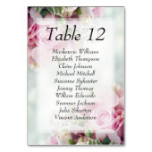 Élégant Pink & Turquoise Floral Mariage Carte de s (Dos)