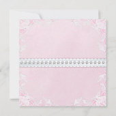 Elegant Pink Twin Girl Baby shower Kaart (Achterkant)