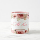 Elegant Pink Watercolor Flower Coffee Mug Mok (Midden)