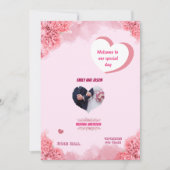 Elegant Pink Wedding invitation (Voorkant)