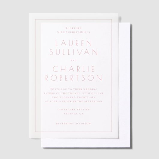 Elegant Pink Wedding Invitation (Compenser)