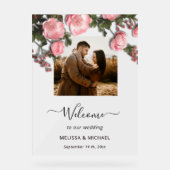 Elegant Pink White 3D Roses Wedding (Recto)