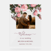 Elegant Pink White 3D Roses Wedding (Recto)