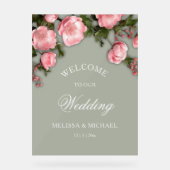 Elegant Pink White 3D Roses Wedding (Recto)