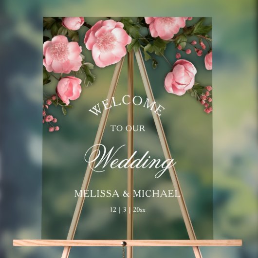 Elegant Pink White 3D Roses Wedding (Neutre)