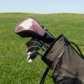 Elegant Pink White Bride Gown Typography Wedding Golfheadcover (Insitu)