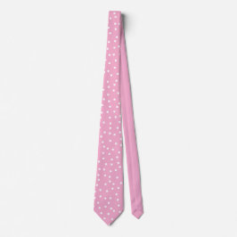 Elegant Pink White Dots Pattern Groom Gift   Stropdas
