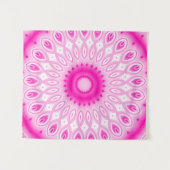elegant pink white floral decor mandala pattern wandkleed (Voorkant (horizontaal))