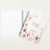 Elegant Pink White Floral Planner (Devant avec enveloppe)