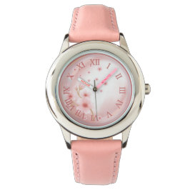 Elegant pink wristwatch horloge
