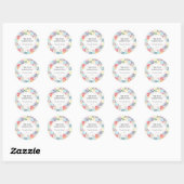 Elegant Pinwheels Pattern Wedding Jubileum Ronde Sticker (Vel)