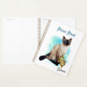 Elegant Pisces Zodiac Cat Planner Notebook (Devant avec enveloppe)