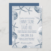 Elégant Plage Thème Mariage Invitations (Devant / Derrière)
