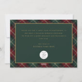 Élégant Plaid Classique Carte de Noël d'Affaires (Dos)