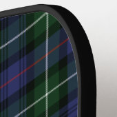 Elegant Plaid Monogram Script Schotse ruit Pickleball Paddle (Links Detail)