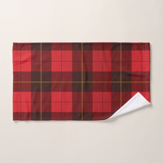 Élégant Plaid Rustic Farmhouse Tartan (Serviette à main)