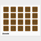 Elegant Plaid Thanksgiving Classic Custom Favor Vierkante Sticker (Vel)
