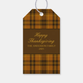 Elegant Plaid Thanksgiving Classic Vintage Custom Cadeaulabel