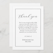 Elegant Plain Bereavement Hartelijk dank Bedankkaart (Voorkant / Achterkant)