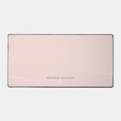 Elegant Plain Blush Pink White Script Monogram Bureaumat (Voorkant)