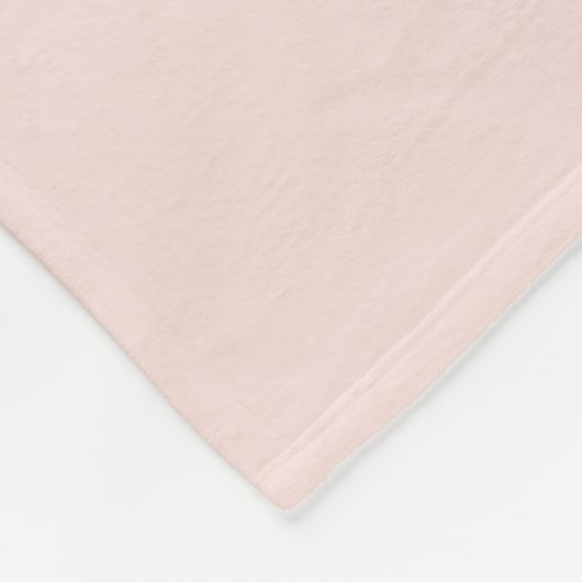 Elegant Plain Blush Pink White Script Monogram Fleece Deken (Hoek)