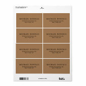 Elegant Plain Minimalist Modern Etiket (Full Sheet)